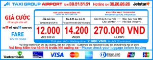 Chương trình khuyến mãi dành cho Taxi Group Airport 8 chỗ